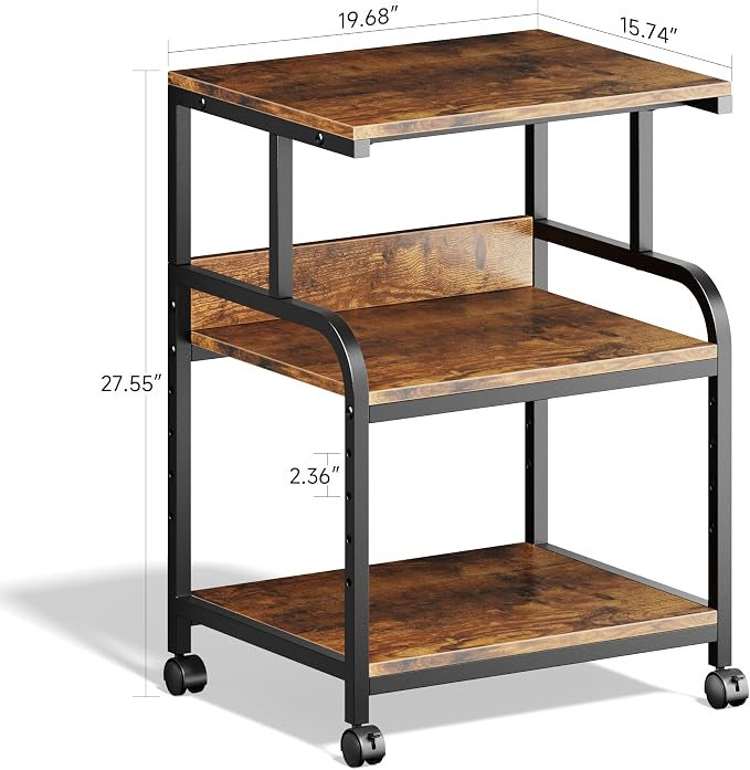 Warmiehomy Printer Stand, 20×16×28'' Printer Table - Image 3