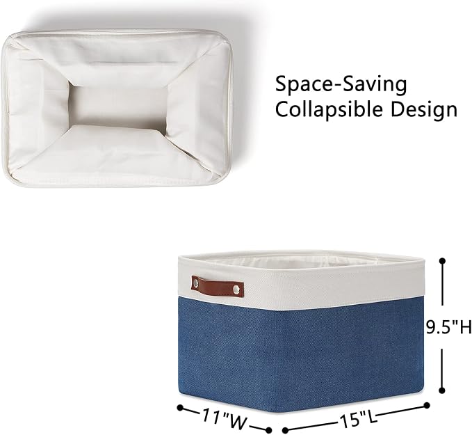 DULLEMELO Fabric Storage Bins, Foldable Storage Baskets - Image 4