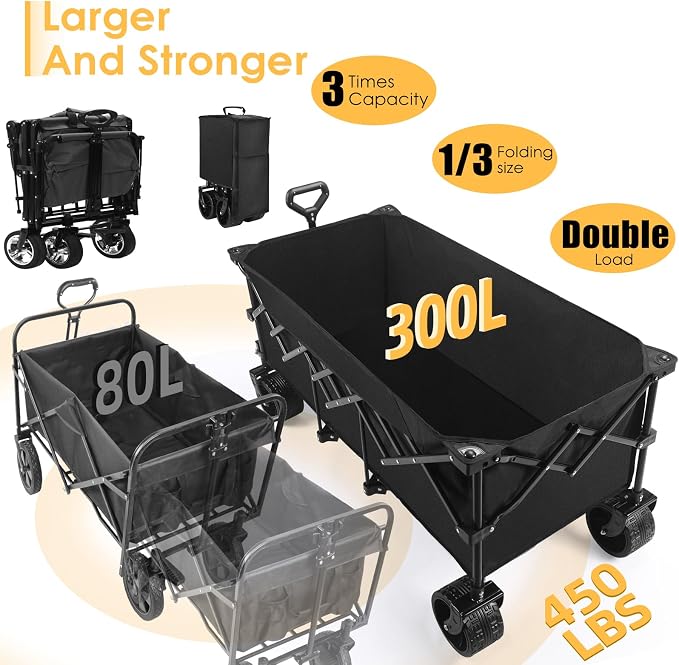 49''L Collapsible Foldable Extended Wagon - Image 2
