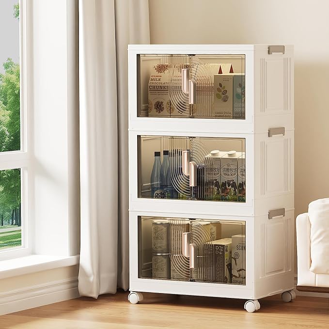 Elegant 3 Tiers Stackable Storage Bins by FeouBlf