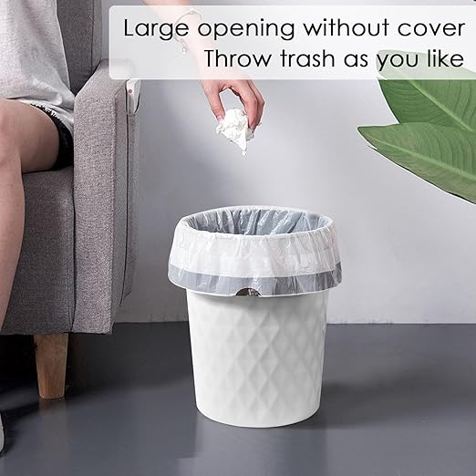 YGJT Small Trash Can, 3 Pack 1.8 Gallons Bathroom Trash Can, Slim Waste Basket - Image 3