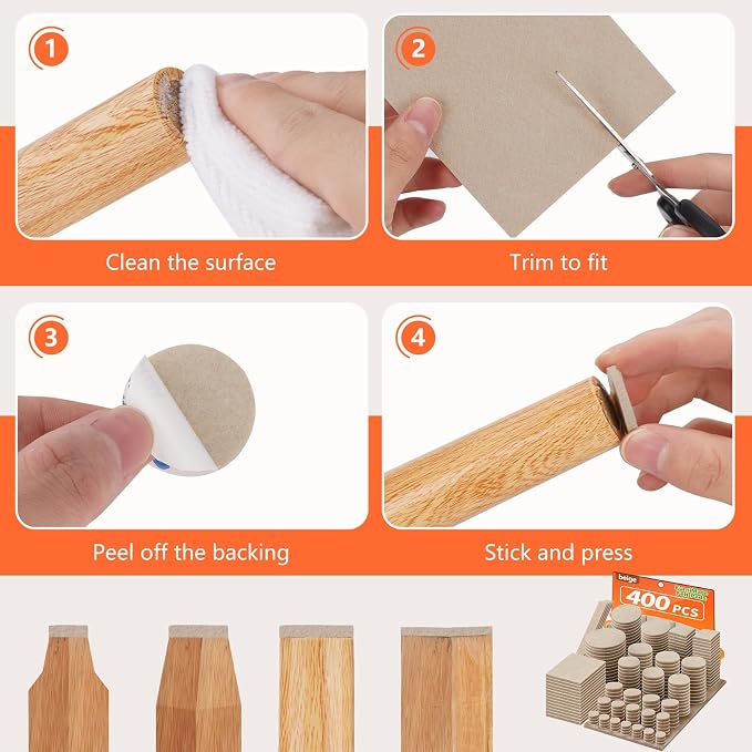 Felt Furniture Pads 400 Pieces, Furniture Pads - Image 6