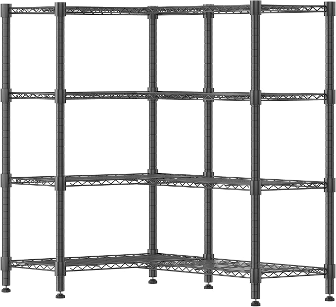 Himimi 4-Tier Heavy Duty Metal Storage Rack, 1200LBS Adjustable Wire Shelving - Image 8