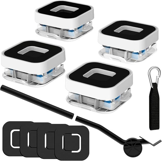 New Upgraded Furniture Sliders for Hard Floors & Carpets, 2-in-1 Furniture by KissCore