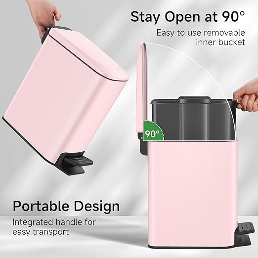 TIPGO Slim Bathroom Trash Can - Image 4