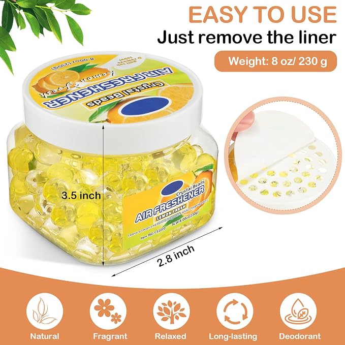 6 Pcs Air Freshener Gel Beads Bulk Odor Eliminator Beads Odor Removing Gel - Image 2