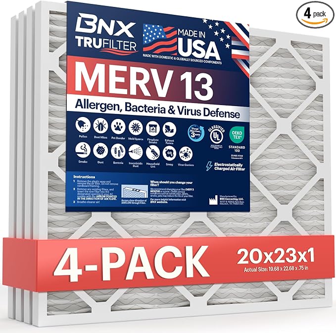 BNX TruFilter 20x23x1 Air Filter MERV 13 by BNX