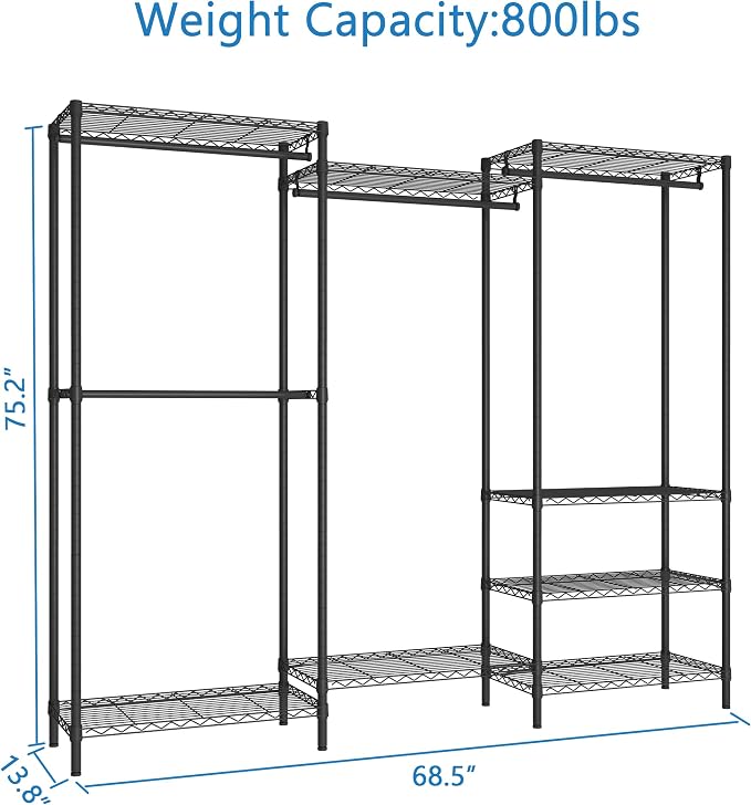 Heavy Duty Garment Rack, Freestanding Clothing Rack - Image 5