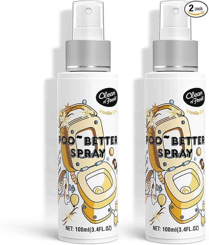 Clean-n-Fresh Toilet Spray 6.8 Fl.Oz, Vanilla Scent, Natural Plant Essential by Clean-n-Fresh