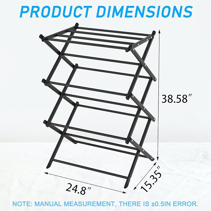 Household Indoor Folding Clothes Drying Rack, Dry Laundry and Hang Clothes - Image 2