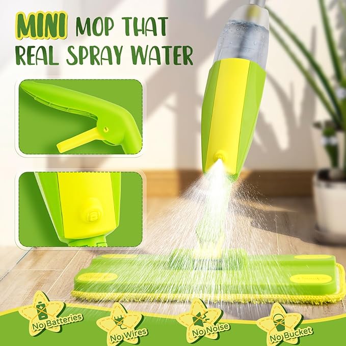 Toddler Spray Mop-Montessori Toys Mini Size Cleaning Mini Mop That Really Spray - Image 6