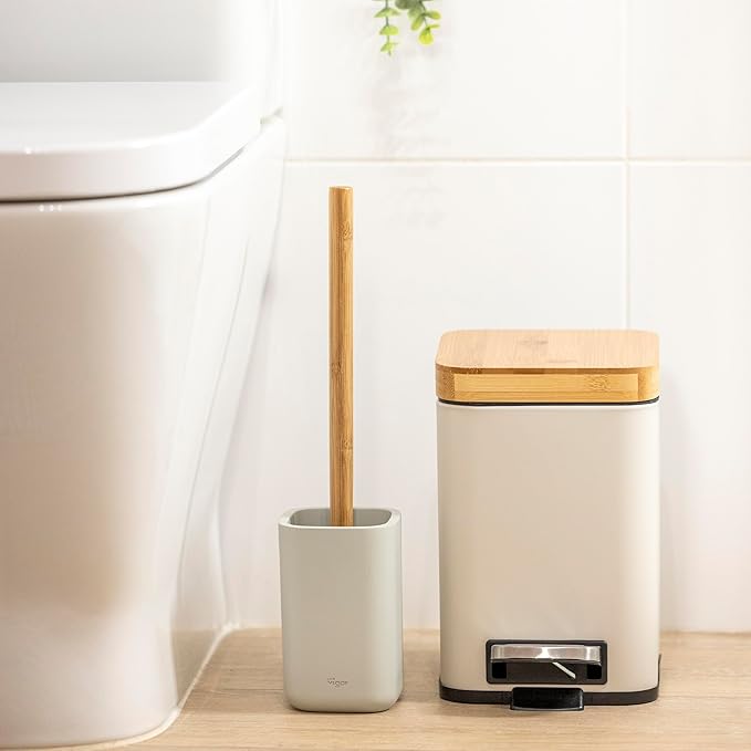Vigar Zense Toilet Brush and Holder Set, Toilet Bowl Brush - Image 2