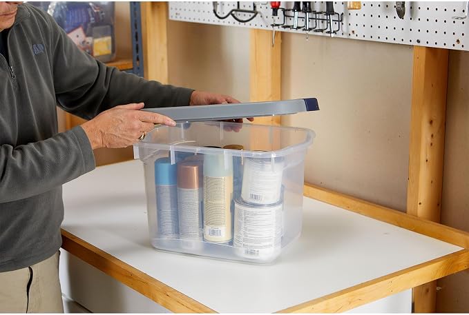 Rubbermaid Roughneck Clear 19Qt/ 4.75 Gal Storage Containers, - Image 7