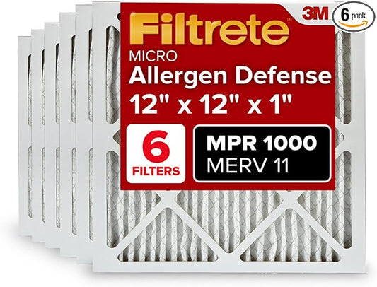 Filtrete 12x12x1 AC Furnace Air Filter, MERV 11, MPR 1000, Micro Allergen by Filtrete