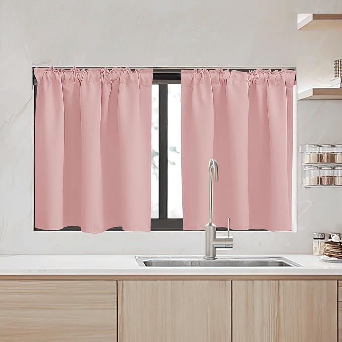 RYB HOME Short Blackout Curtains 36 inches Length - Image 2