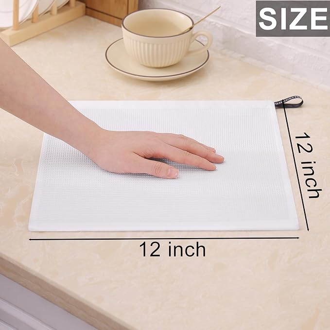 Homaxy 100% Cotton Waffle Weave Dish Cloths - Image 6