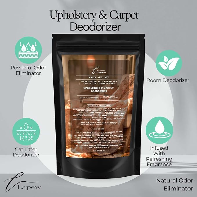 Cozy Autumn Carpet Freshener Powder: Powerful Odor Eliminator - Image 4