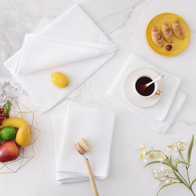 Homaxy 100% Cotton Oversized Waffle Weave Kitchen Dish Towels, Ultra Soft - Image 7
