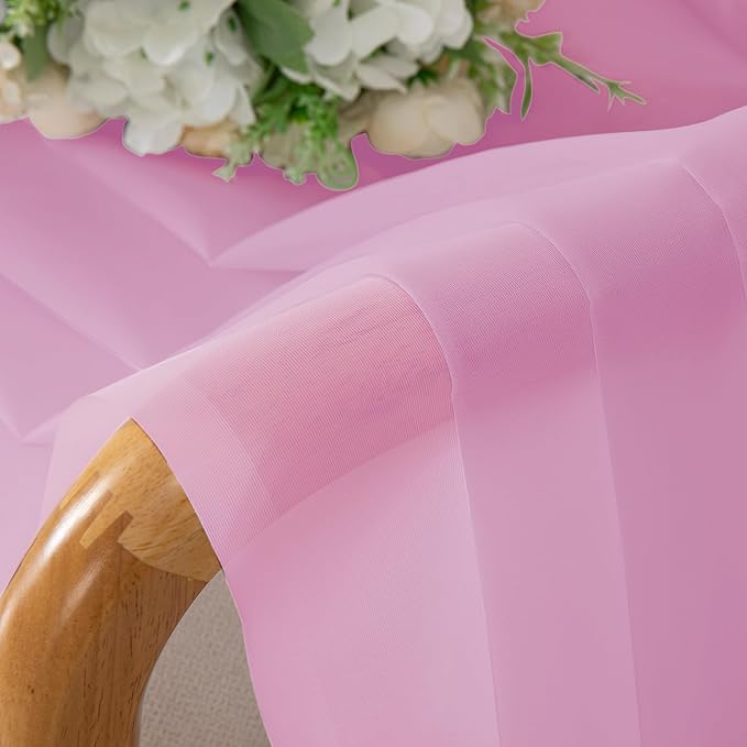 Chyhomenyc Pink Curtains Over Sink 36 Inch Length 2 Panels, Light Filtering - Image 3
