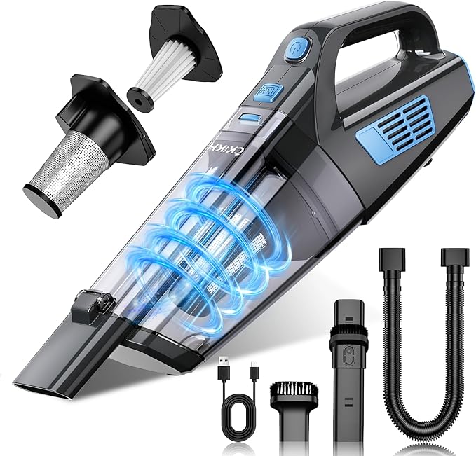 Handheld Vacuum Cordless, 15000PA Strong Suction Hand Held Car Vacuum Cleaner by CKIKH