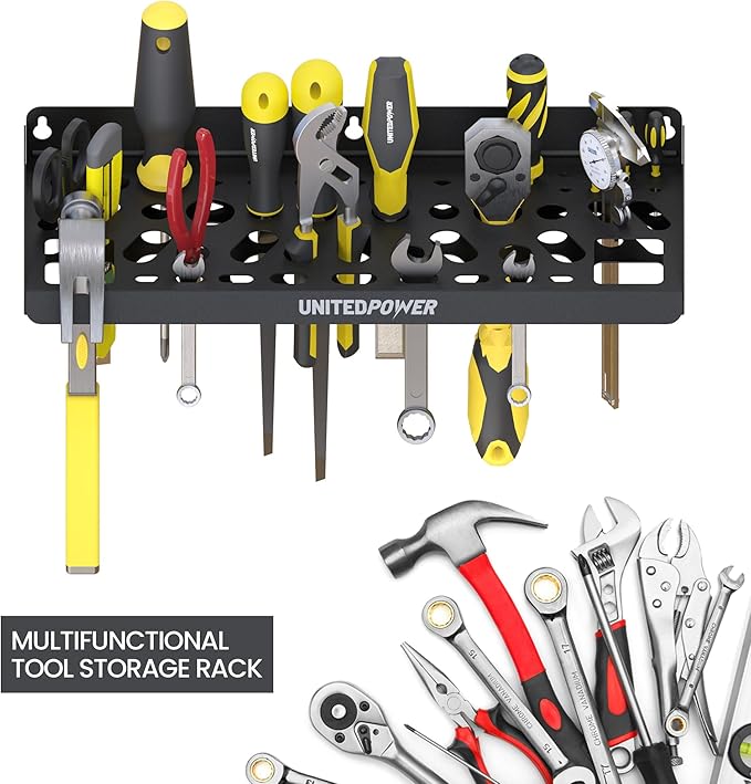 UNITEDPOWER Wall Mount Tool Storage Rack, Screwdriver Holder, Pliers Organizer - Image 3