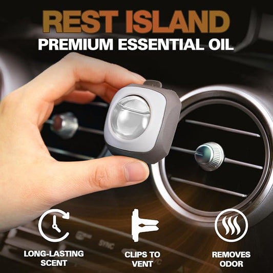 Air Jungles Rest Island Scent Car Air Freshener Clip, 6 Vent Clips, 4ml Each - Image 2