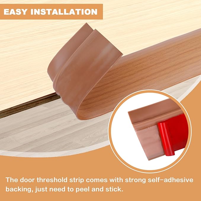 Vinyl Door Threshold Flooring Transition Strip Self Adhesive Carpet Edging Strip - Image 3