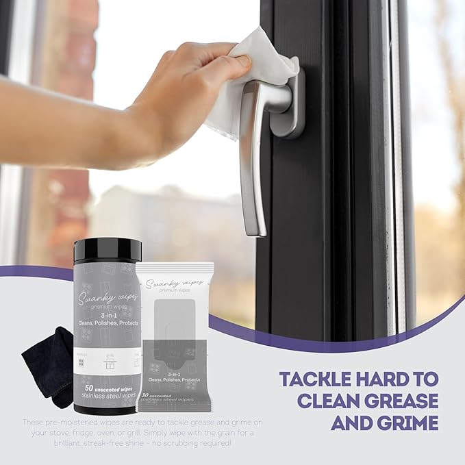 Swanky Stainless Steel Cleaner Wipes Bundle - Image 4