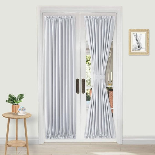 DWCN French Door Curtains – Rod Pocket Thermal Curtain by DWCN