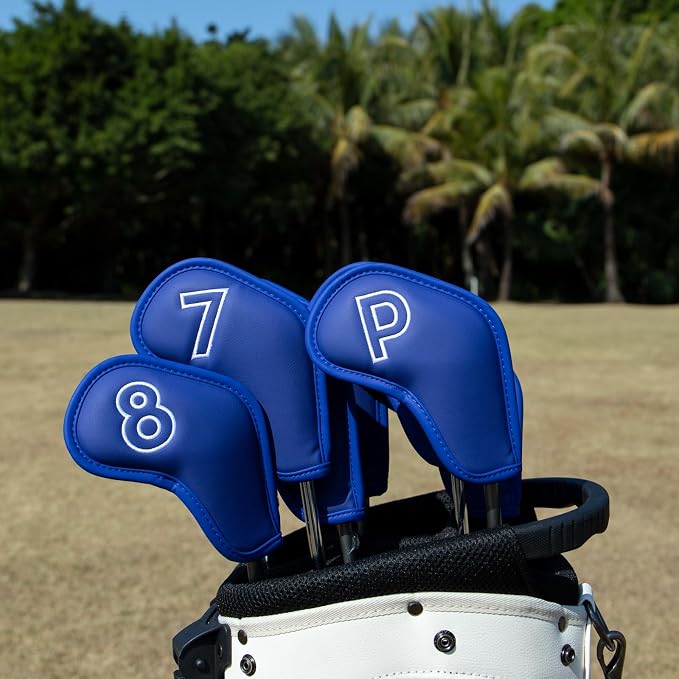 Montela Golf Iron Covers, Golf Iron Head Covers Leather Golf Iron Covers Set - Image 4