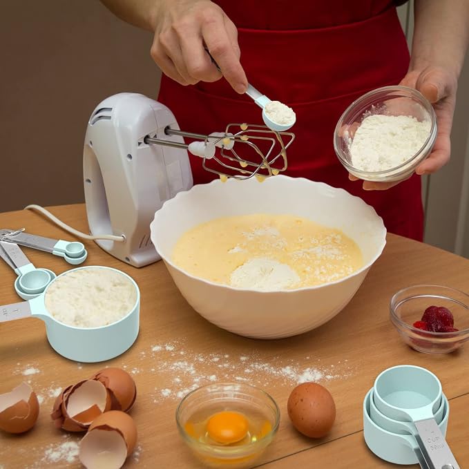 TILUCK Measuring Cups & Spoons Set, Stackable Cups and Spoons, Nesting Measure - Image 7