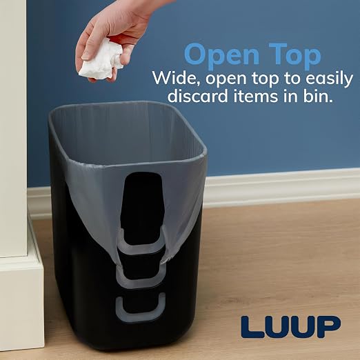 STORi Luup Bathroom Wastebasket, Secure Grocery Bags, Plastic Garbage Container - Image 8