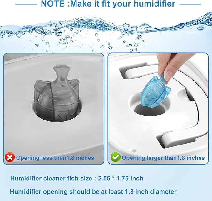 10PC Humidifier Cleaner Fish Universal Humidifier Tank Cleaner Works in All - Image 6