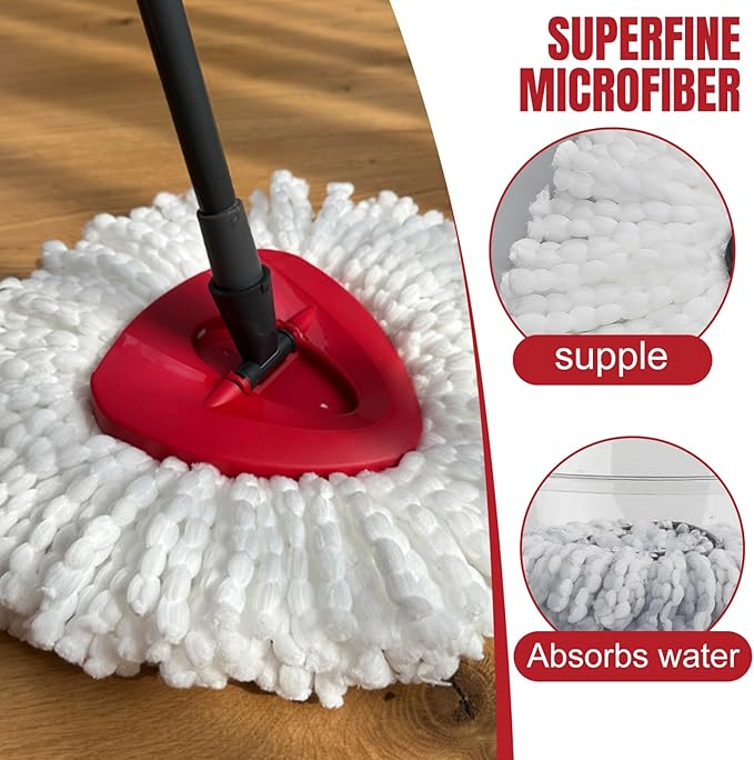 12Pcs Spin Mop Replacement Heads, Easy Cleaning Spin Mop Heads, Deep Clean - Image 5