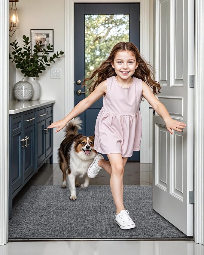 LUMI Indoor Door Mat 36"x59", Ultra Thin Low Profile Non-Slip Doormat - Image 5