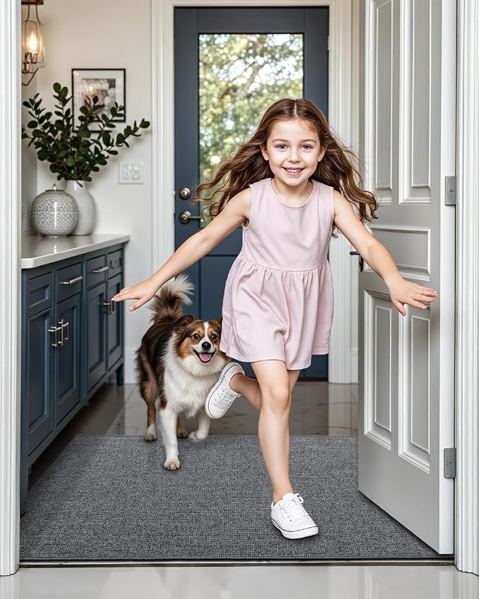 LUMI Indoor Door Mat 17"x30", Ultra Thin Low Profile Non-Slip Doormat - Image 5