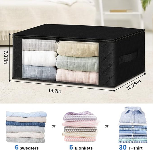 HomeHacks Storage 10-Pack Clothes Organizer Storage Bags Foldable Storage Box - Image 2