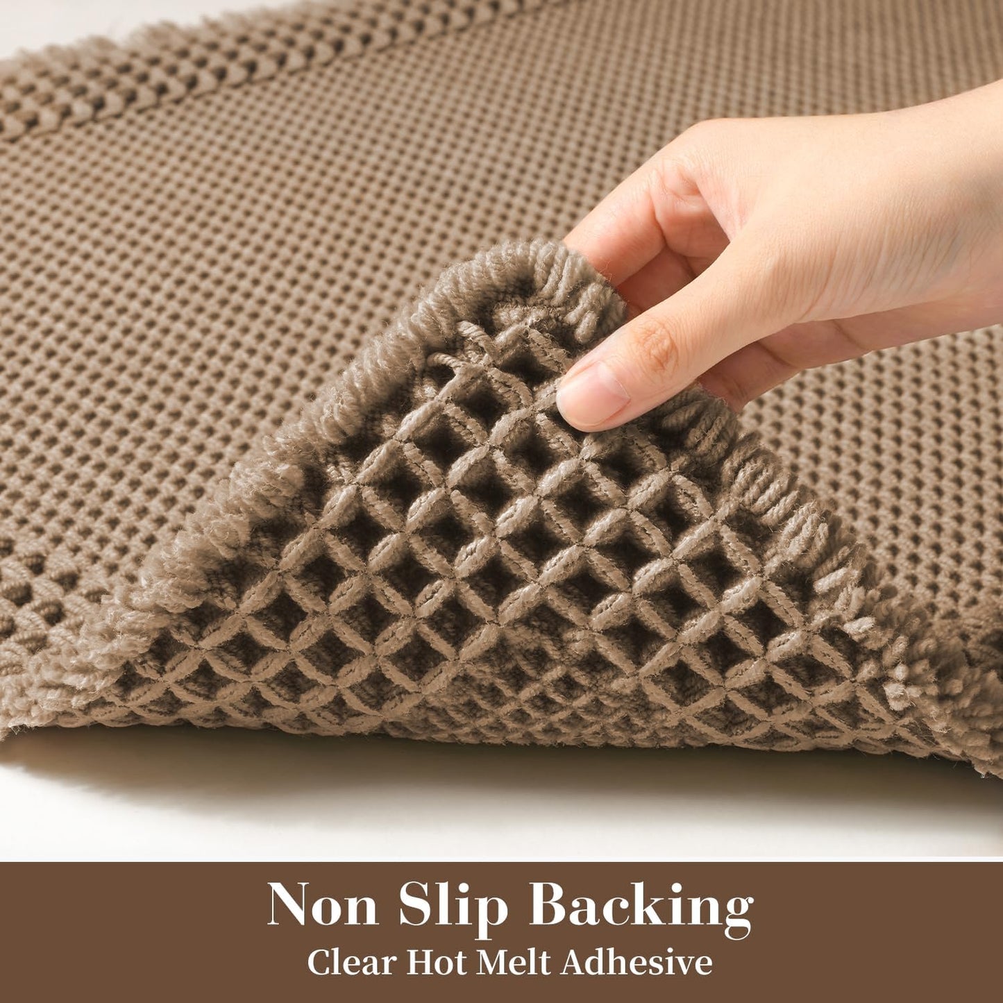 RESARE Waffle Bathroom Runner Rugs, Super Absorbent Bath Mat Non Slip Washable Quick Dry, Upgraded Ultra Soft Boho Bath Rugs with Tassels, Farmhouse Home Decor Accessories, 2'x6'(24"x72") Brown