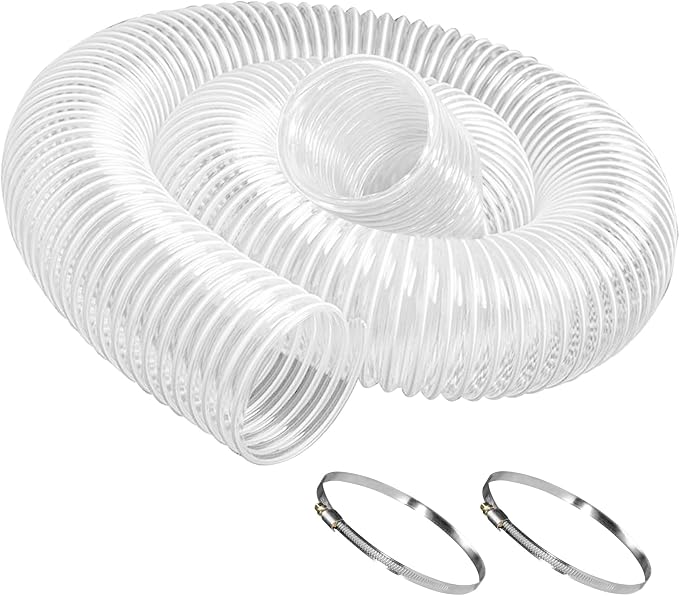PVC Dust Collection Hose 6" x 5'- Heavy PVC Fume Collection Hose by Qucship