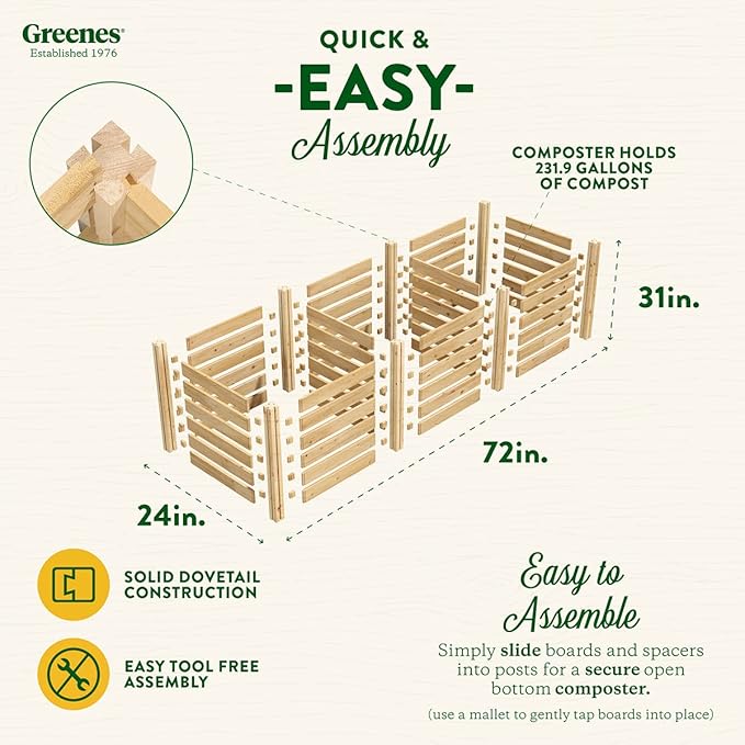 Greenes Fence Cedar Wood Composter - Image 3