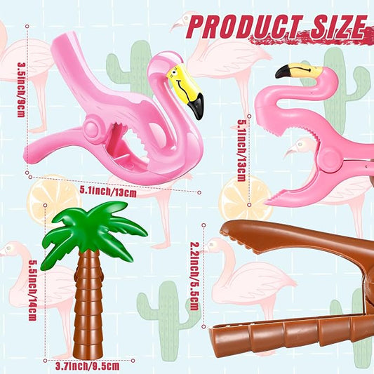 4 Pieces Beach Towel Clip Jumbo Size Chair Clips Towel Holder Clothes Pegs - Image 2