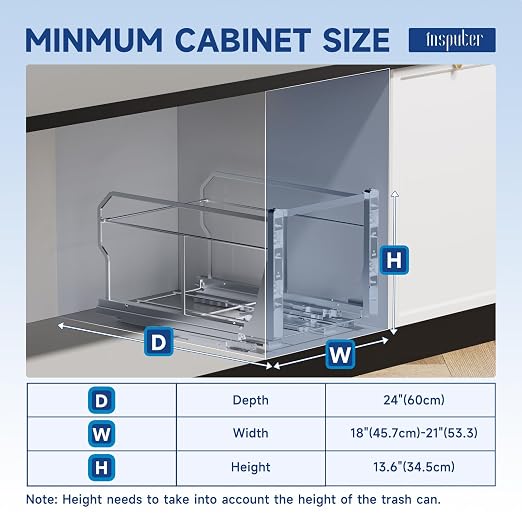 Insputer Double Pull Out Trash Can Under Cabinet - Image 5