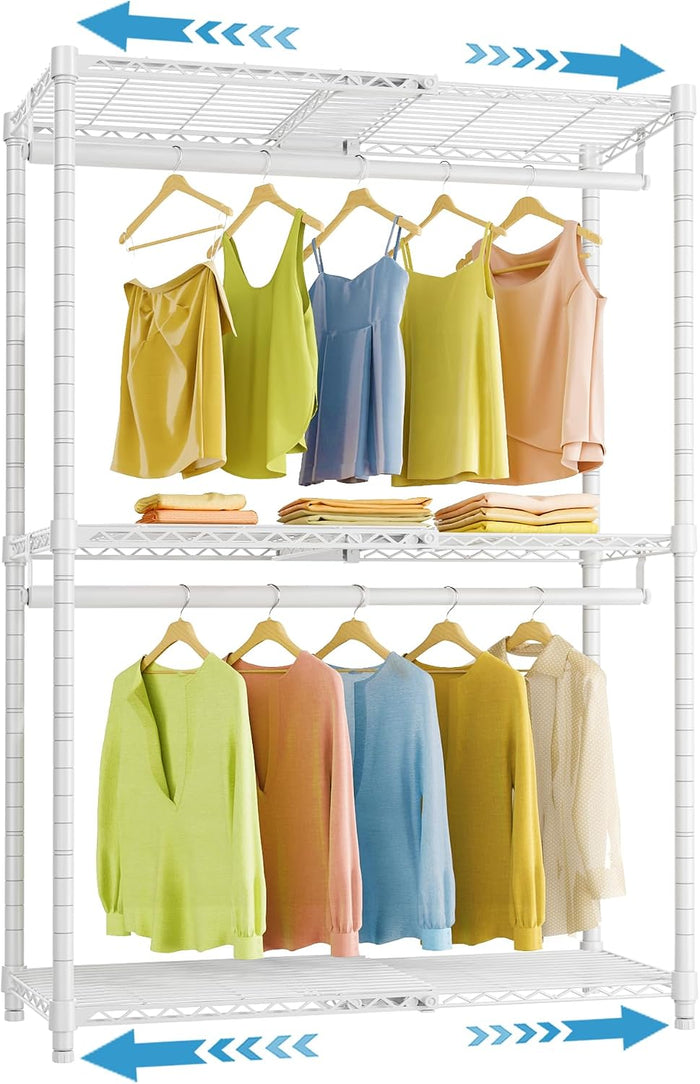 VIPEK X1 Expandable Clothes Rack Heavy Duty Adjustable Closet System White