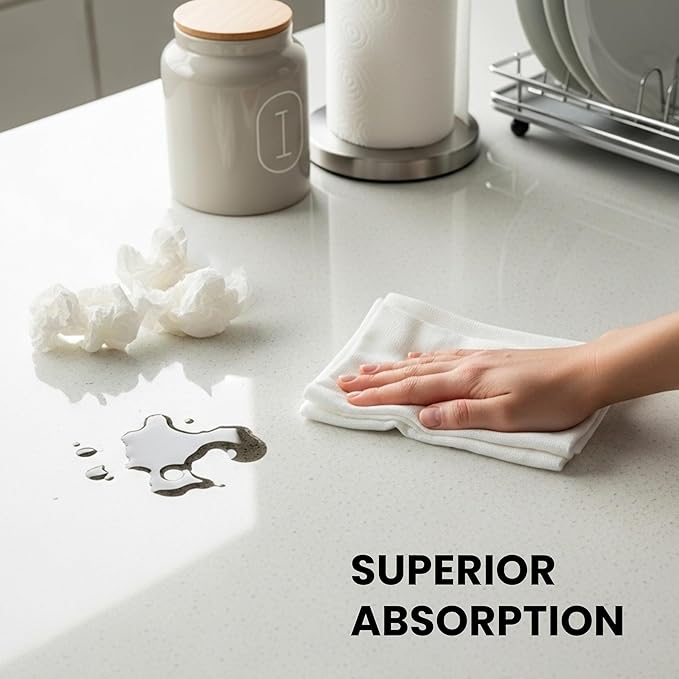 Dish Cloths Cotton| Kitchen Wash Cloth| Shop Towels Absorbent and Lint Free - Image 6