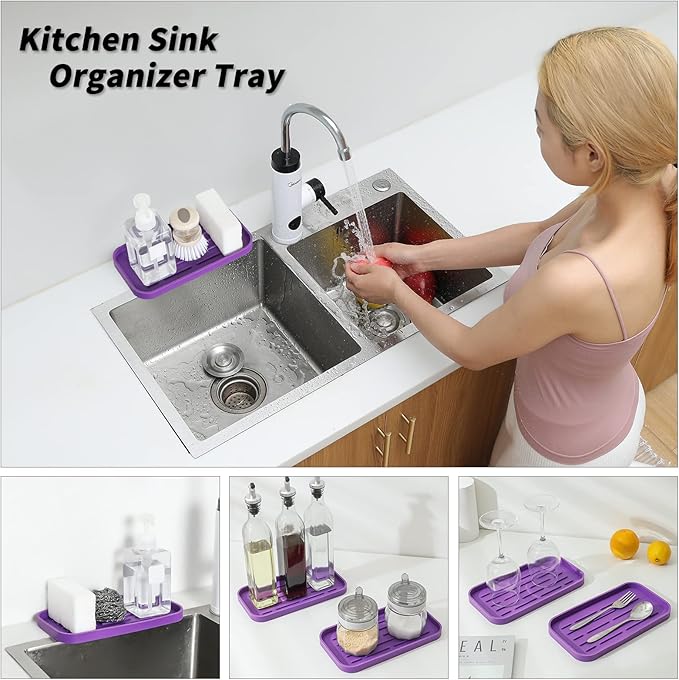 Silicone Kitchen Sink Organizer Tray - Image 3