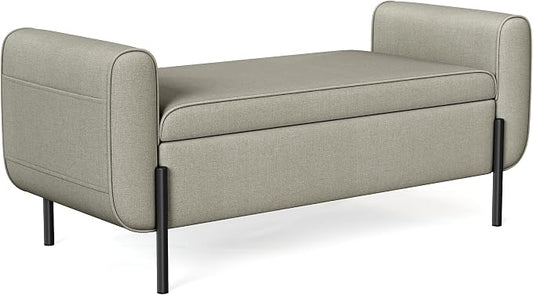 SONGMICS Storage Bench with Armrests, Ottoman with Storage by SONGMICSbySONGMICSHOME