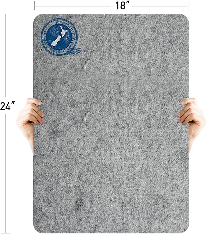 ZOMONETI 24" x 18" Wool Pressing Mat 100% New Zealand Felted Wool Ironing Mat - Image 2