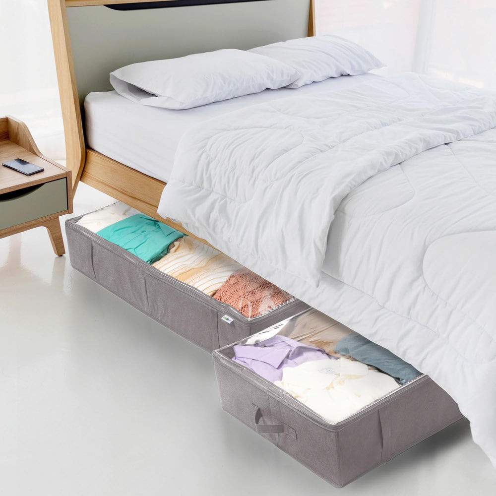 StorageExpert Under Bed Storage Containers, Closet Organizer, Grey, 4 Pack