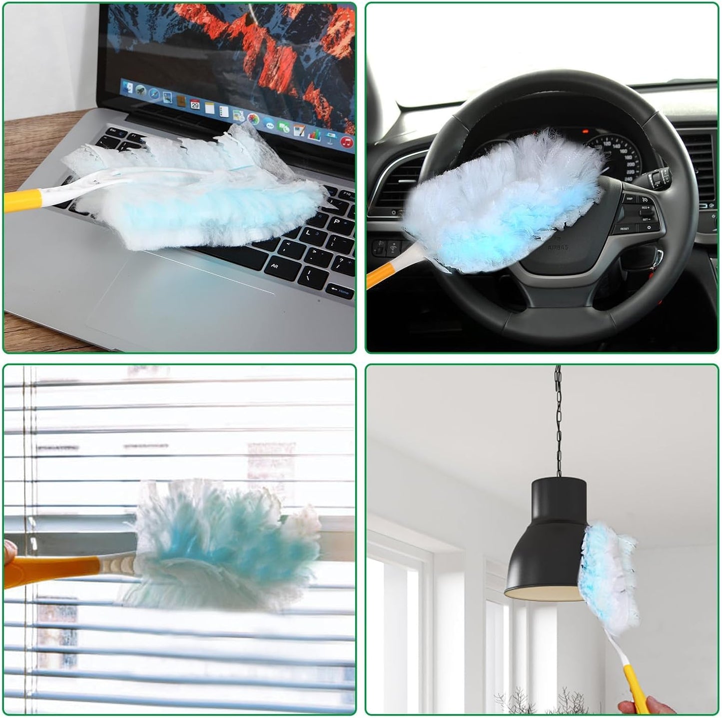 Duster Refills,Static Dust Removal Brush Disposable Replacement Head Compatible with Swiffer Duster Refills for Electronics, Furniture, Blinds, Ceiling Fans (Blue, 18 PCS)