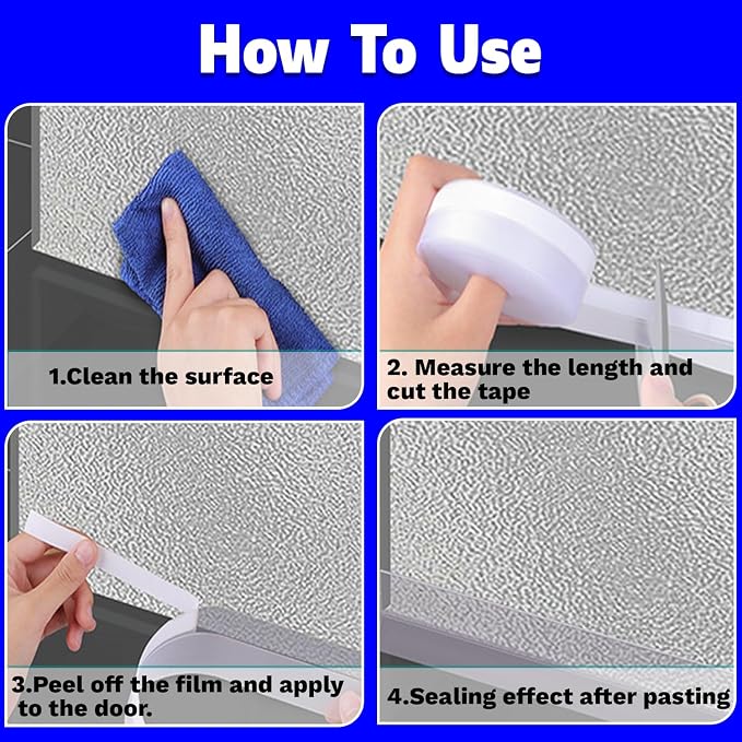 Weather Stripping Door Seal Strip 33 Feet Strip Bottom Draft Insulation Stopper - Image 5